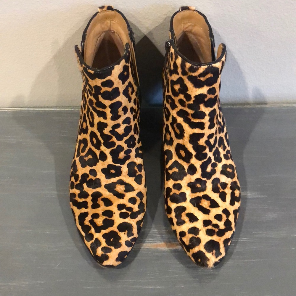 Franco Sarto leopard booties